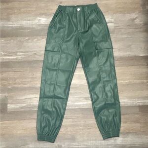 Green Leather Pants